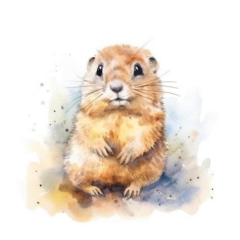 Joyeuse Célébration Du Jour De La Marmotte Vecteur Dessiné à La Main