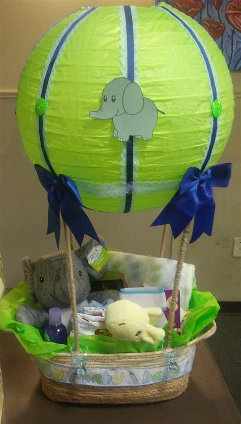 Baby Shower Hot Air Balloon Gift Basket At Lydia Christopher Blog
