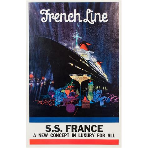 Poster S Made For The French Line With S S France