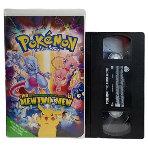 VTG 2000 POKEMON The First Movie Mewtwo Vs Mew VHS Tape In Clamshell