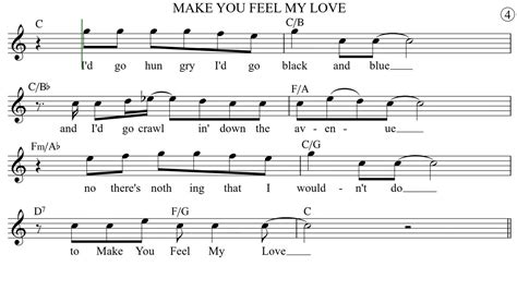 MAKE YOU FEEL MY LOVE Bb Clarinet Tenor Sax Sheet Music Play Along