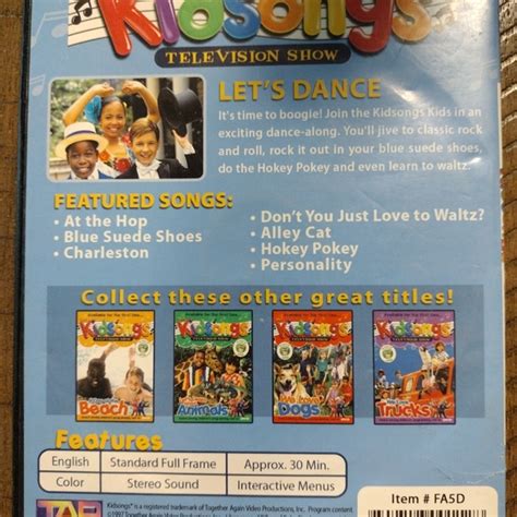 Dvd Cameras Photo And Video Kidsongs Television Show Lets Dance Dvd