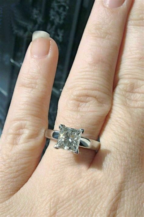 2 Ct Princess Cut Moissanite Engagement Ring Princess Etsy