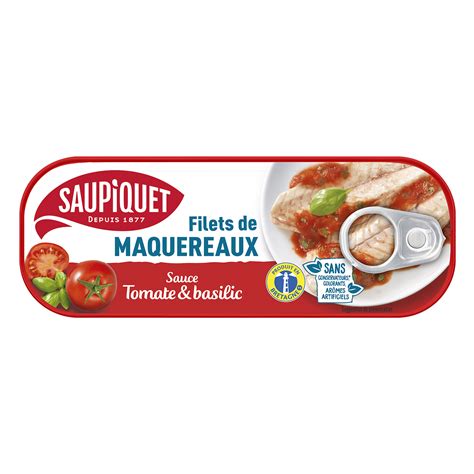 Filets De Maquereaux Sauce Tomate Et Basilic Saupiquet