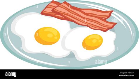 Huevos Con Tocino Desayuno Dise O Ilustraci N Vectorial Imagen Vector