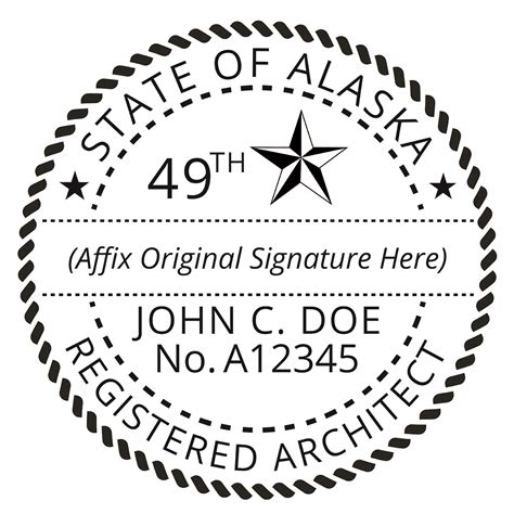 Alaska Architect Rubber Stamp Rubber Stamp Warehouse