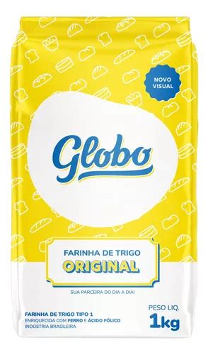 Farinha De Trigo Tipo 1 Original Globo Pacote 1kg MercadoLivre