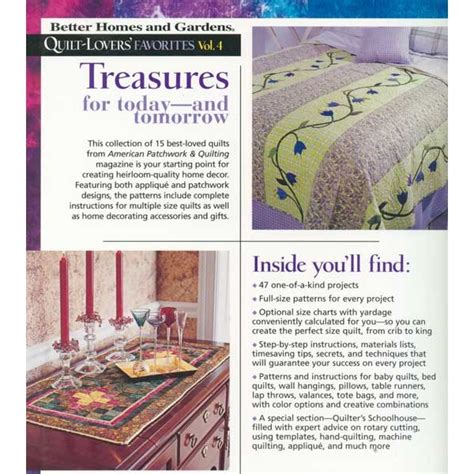 Quilts Lovers Favorites Better Homes Gardens Volume