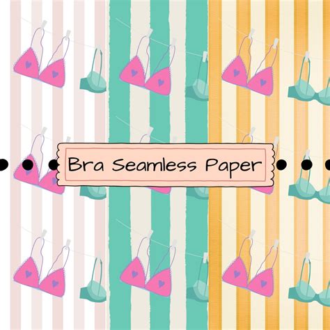 Breast Cancer Ribbons Bras And Lingerie Digital Seamless Paper Pattern Pack Etsy