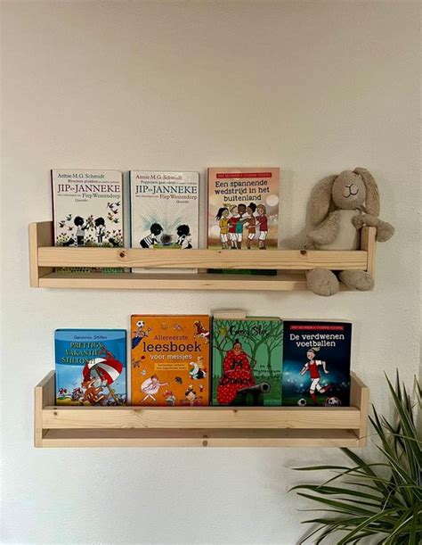 Kinderboekenplank Wandplank Wandrek Boekenrek Hout Opbergplank