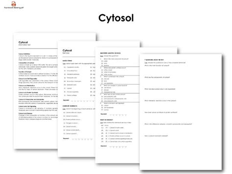 Cytosol | Teaching Resources