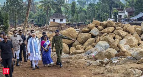 PM Modi Visits Disaster Hit Chooralmala In Wayanad From Aerial Views