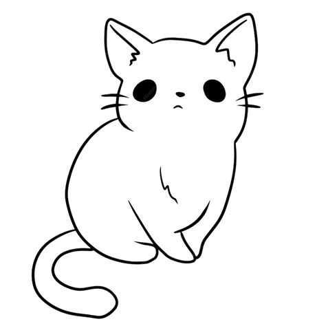 Dibujos Animados Gato Cuco Animal Garabato Kawaii Anime Página Para