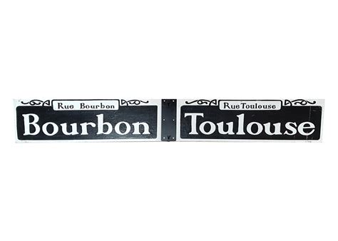 SIGN: Bourbon Toulouse Street (W: 1m x H: 0.18m) - First Scene - NZ's