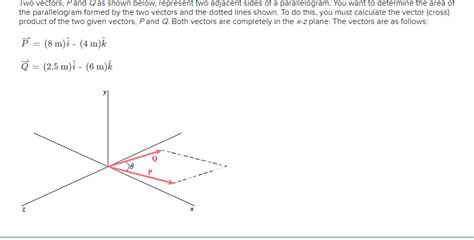 Solved Two Vectors P And Qas Shown Below Represent Two Chegg