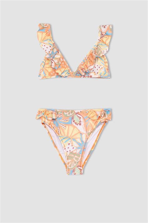 Defacto Kız Çocuk Desenli Bikini Takımı B7033A824SM Fiyatı Yorumları