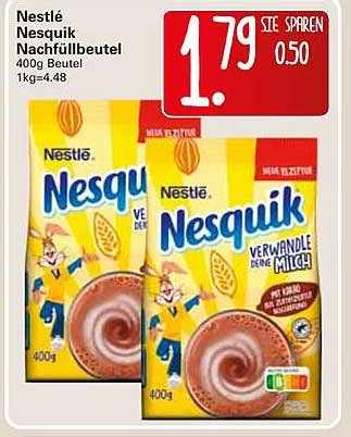 Nestlé Nesquik Nachfüllbeutel Angebot bei Wez 1Prospekte de