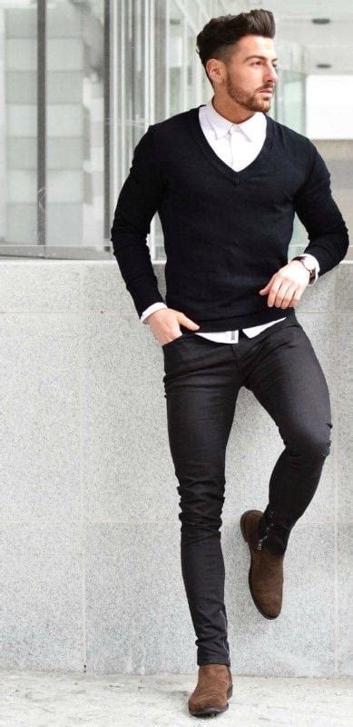 Black Jeans Outfits For Men Ways To Wear Black Jeans Guys