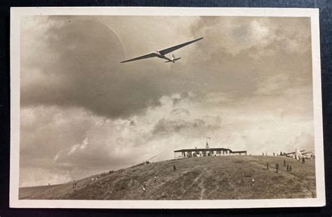 Germany Rppc Real Picture Postcard Glider Flight Cover To Berlin