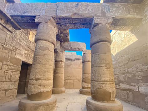 Il Tempio Di Karnak Dedicato Al Complesso Tempio Dell Antico Egitto