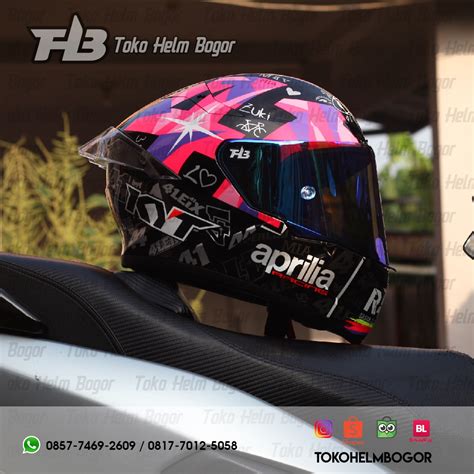 Jual Kyt Tt Course Espargaro Black Repaint Visor Blue Spoiler Gpr