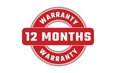 12 Months Warranty Rubber Stamp 24455258 Vector Art At Vecteezy