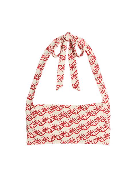 Buy Printed Padded Halterneck Bikini Top At Marks Spencer
