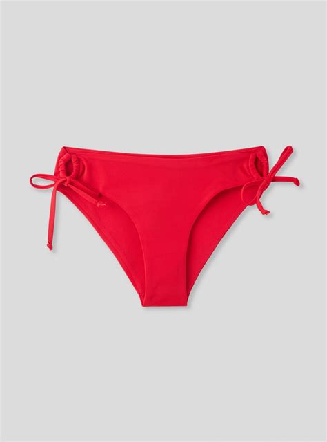 Slip Bikini Con Coulisse Rosso Vivo Acquista Online Terranova