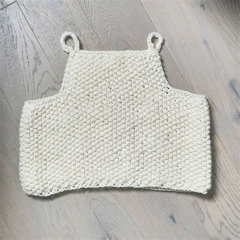 Knitting Pattern Easy Knit Pattern Crop Top Pdf Pattern Etsy