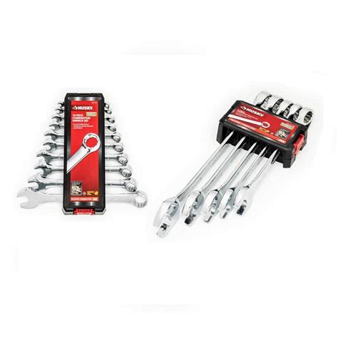 Husky Sae Combination Wrench Set With Xl Sizes 15 Piece Hcw15pcsae 05