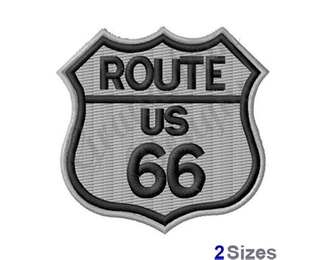 Route 66 Sign Machine Embroidery Design Etsy