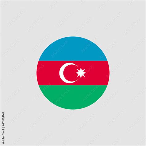 National Azerbaijan flag, official colors and proportion correctly ...