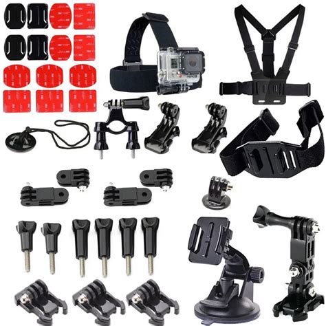 Gopro Hero 5 Accessories Set Helmet Harness Chest Belt Head Mount Strap