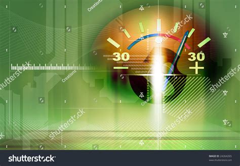 Digital Illustration Ampere Meter Colour Stock Illustration 24264265