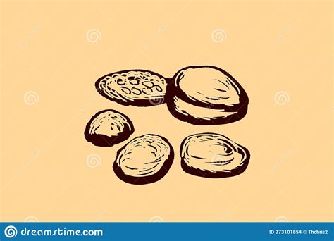 Bread in Cartoon Drawing Illustration Stock Illustration - Illustration ...