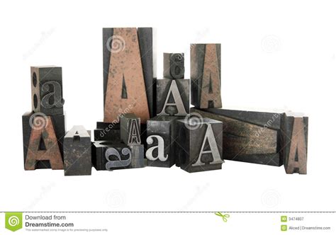 Tipografia A Na Madeira E No Meta Imagem De Stock Imagem De Imprimir