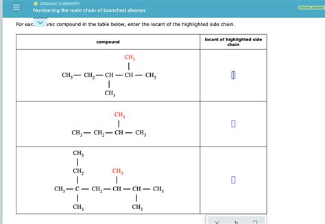 Solved O ORGANIC CHEMISTRY Numbering The Main Chain Of Chegg