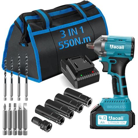 Buy Uaoaii Cordless Impact Wrench Compact Size Power Impact