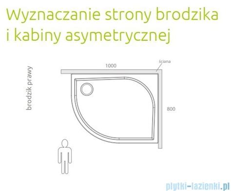 Radaway Laros E Brodzik Asymetryczny X X Cm Lewy Sle