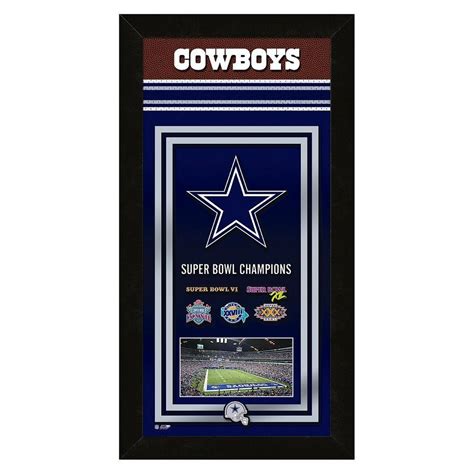 Nfl Team Framed Championship Banner Dallas Cowboys Dallas Cowboys