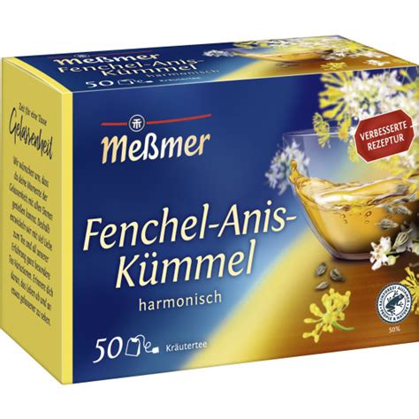 EDEKA24 Meßmer Fenchel Anis Kümmel Tee 50ST 100G