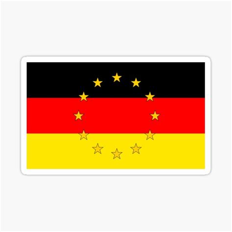 German European Union Flag Sticker By NeedThreads Redbubble