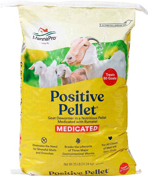 Positive Pellet Goat Dewormer Manna Pro Wormers Goat Sheep Farm