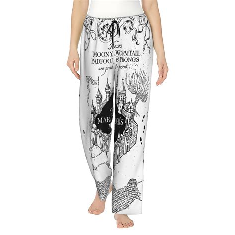 Womens Harry Potter Map Pajama Pants Sleepwear Lounge Yoga Pants