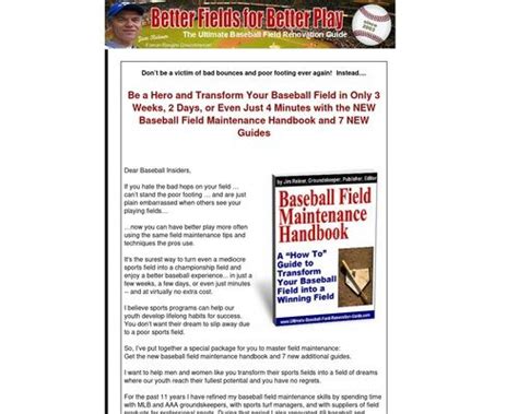 Baseball Field Maintenance Handbook