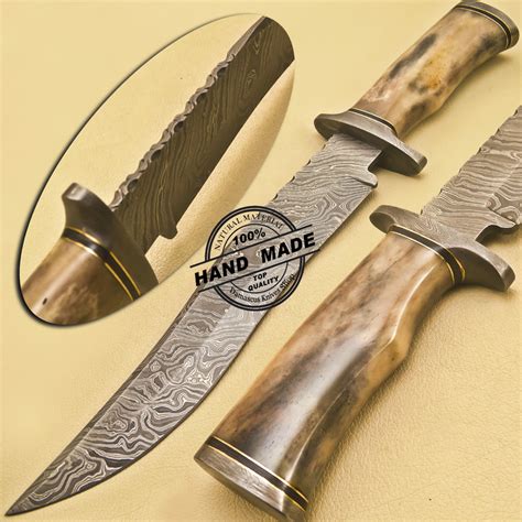 Full Titanium Coated Damascus Folding Knife Custom Handmade Knife