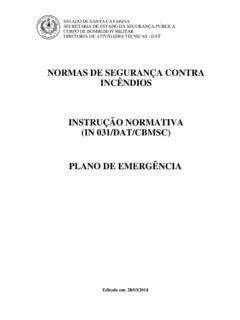 NORMAS DE SEGURANÇA CONTRA INCÊNDIOS INSTRUÇÃO normas de seguran