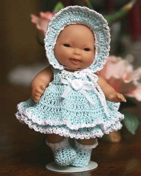 Pdf Pattern Crochet Inch Ltl Berenguer Baby Doll Pastel Dress Set Dbl