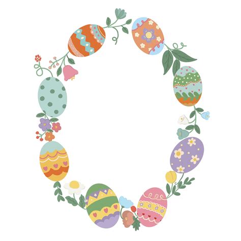 Easter Egg Wreath 14968218 PNG