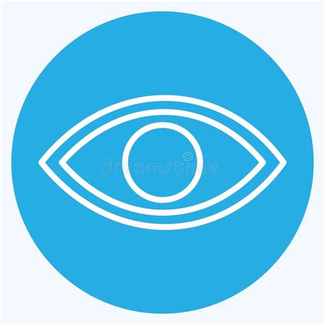 Icon Visibility Blue Eyes Style Simple Illustration Editable Stroke